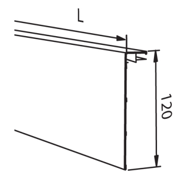 Top Seal Strip - Model PGA-030P CAD Drawing